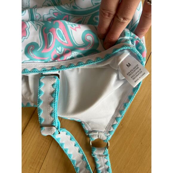 Womens Teal and Pink Tankini - Picture 5 of 8